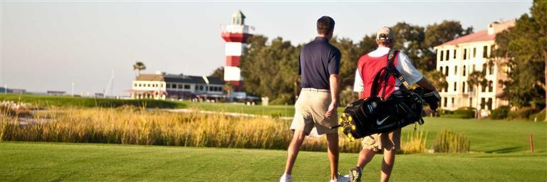 Caddie with Golfers on Harbour Town Golf Links
